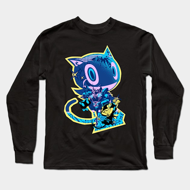 Black Cat Morgana Long Sleeve T-Shirt by HyperTwenty